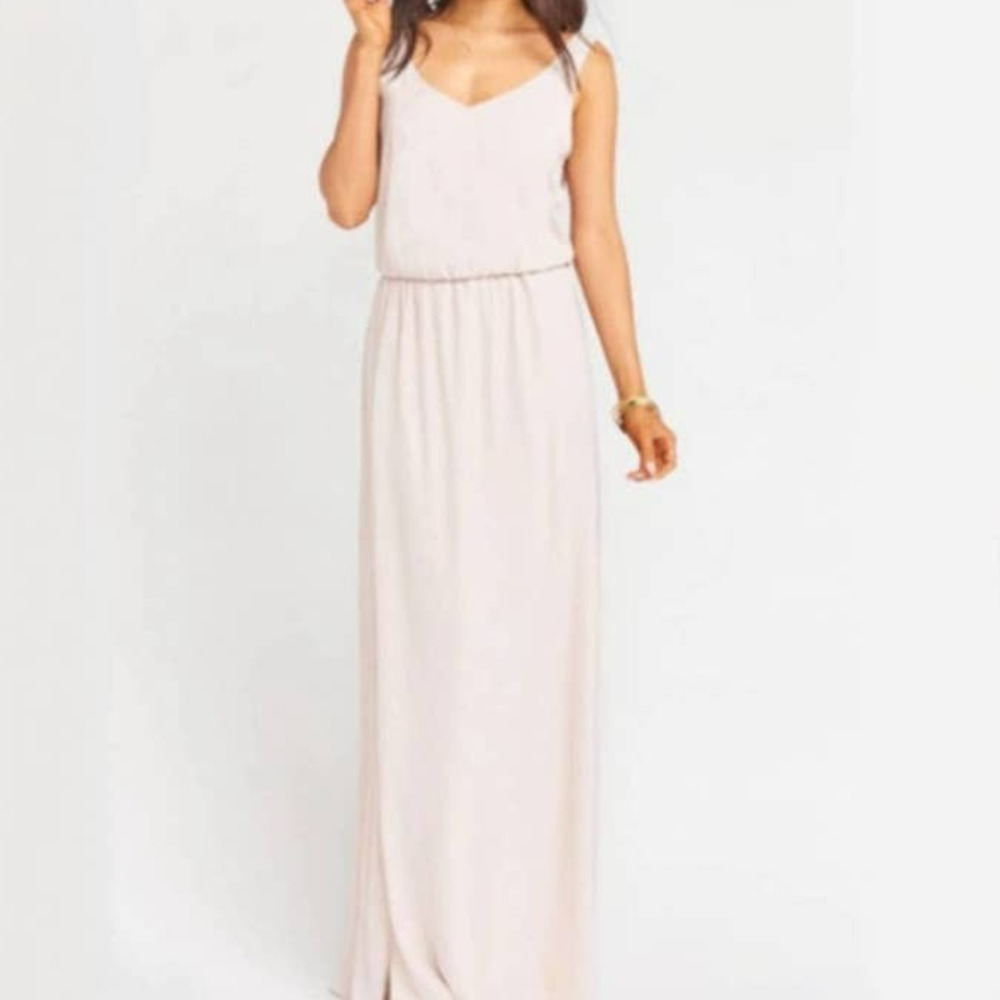 NEW Show Me Your Mumu Kendall‎ Maxi Dress Show Me The Ring Crisp Beige Size XL - Picture 12 of 12